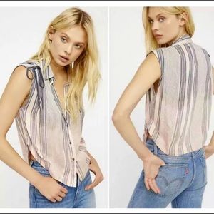 Free People Baby Blues Ombré Shirt